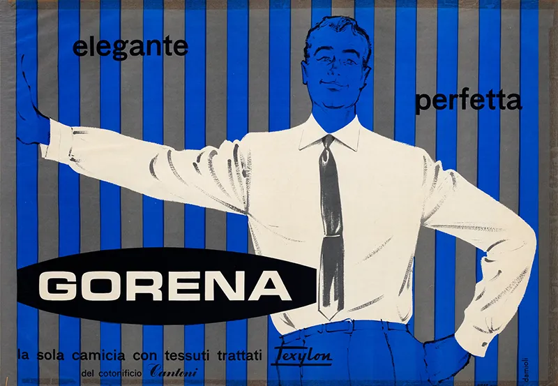Studio Damioli, Manifesto pubblicitario per Gorena-Cotonificio Cantoni, 1960 circa