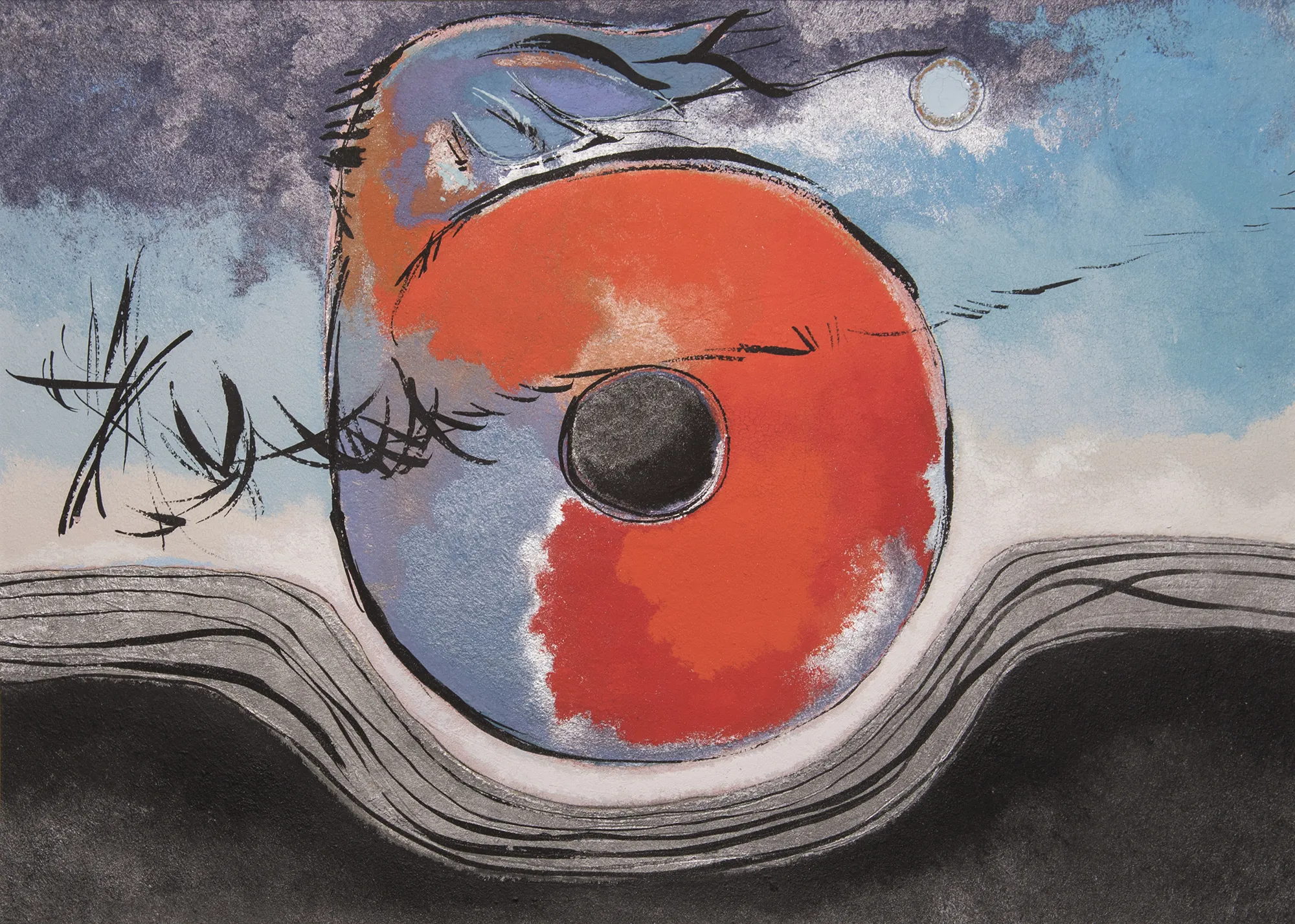 Senza Titolo, 1966 circa, china e tempera su carta, 34x48 cm