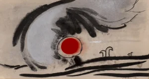 Senza Titolo, 1968, china e tempera su carta, 20x37 cm