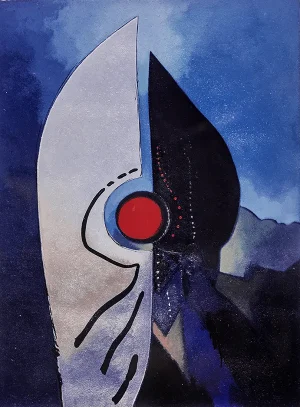 Senza Titolo, 1969, Opera riprodotta su Manifesto per la personale di Gilberto Barburini alla Galleria Triade di Torino del 1969