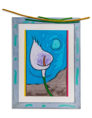 Senza Titolo, 1995, Acrilico su faesite e applicazioni lignee, 58x44 cm
