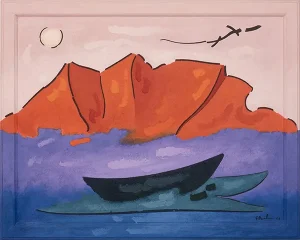Senza Titolo, 2002, acrilico su compensato, 53x66 cm