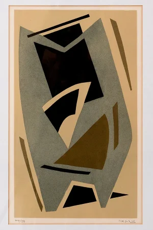 Senza titolo, Alberto Magnelli, 1941, 1942, incisione su Lynoleum, 60x37 cm