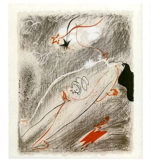 André MASSON , Childbird, litografia, 1955, 50x33cm