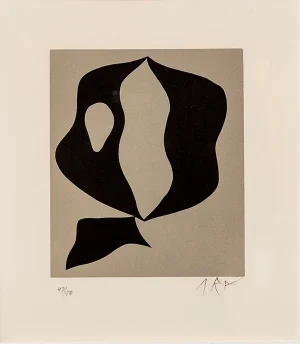 Jean ARP, Le voilier dans le forêt, xilografia, 1957, 21x18cm